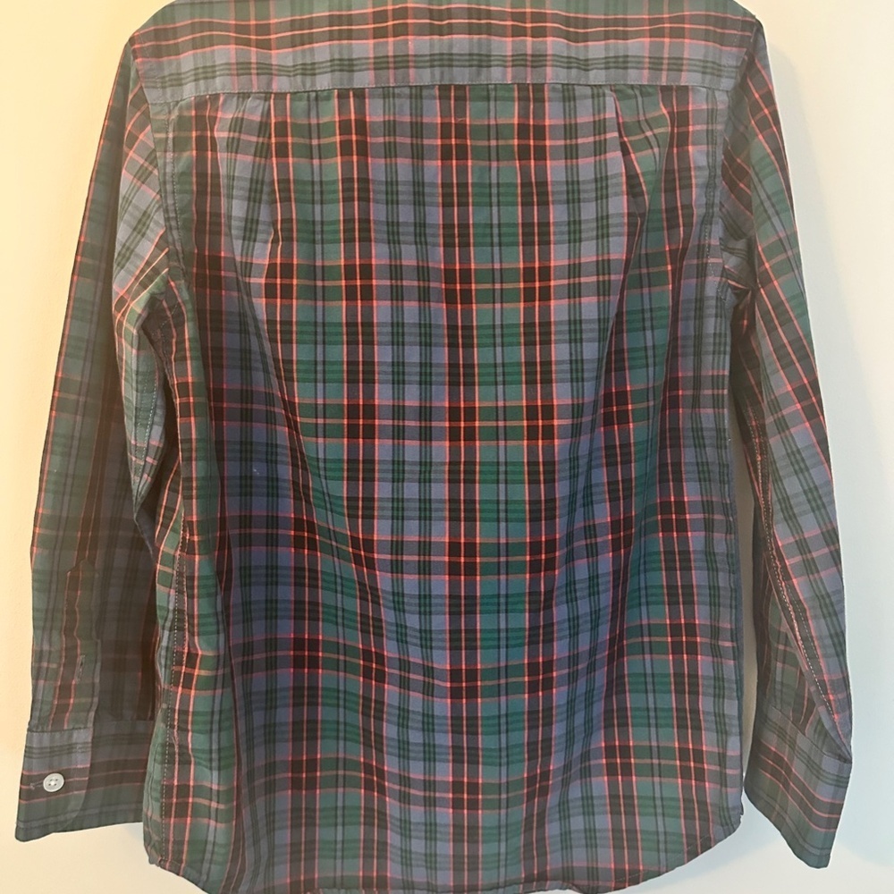 Crewcuts Boys Plaid Button-Up Dress Shirt – Size 4-5 - Picture 2 of 5